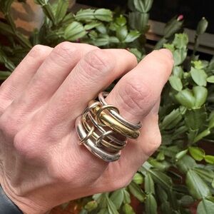 Custom Spinelli Kilcollin 18K Gold and Sterling Silver Women's Ring size 8